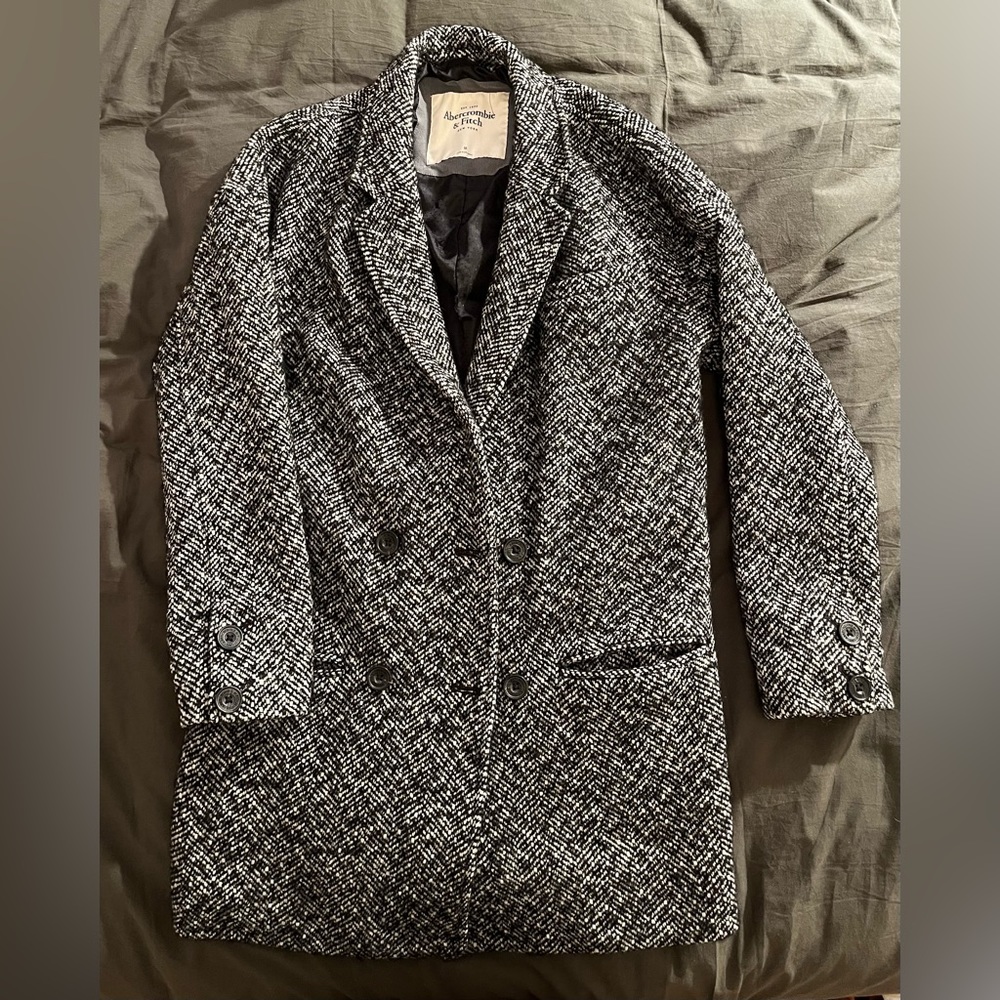 Abercrombie Oversize Herringbone Wool Coat